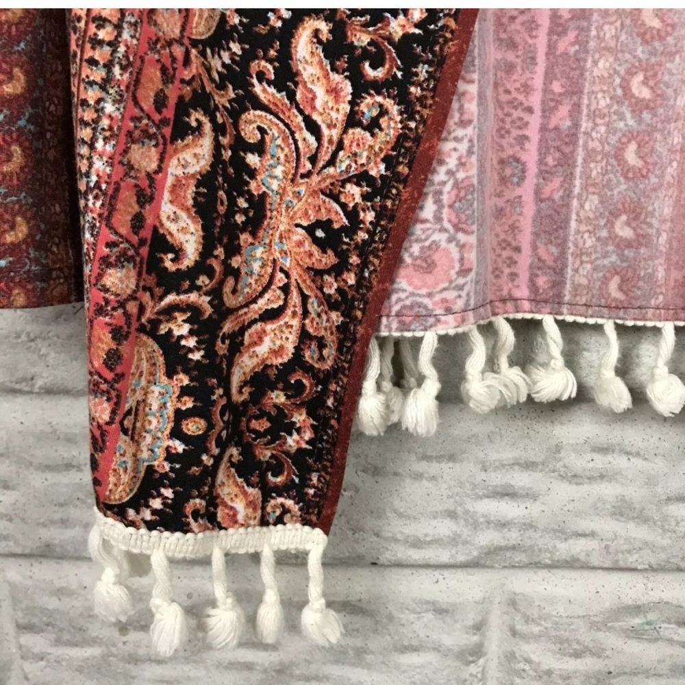 Skonhet Open Front Cardigan Medium Tassel Boho - Picture 4 of 7